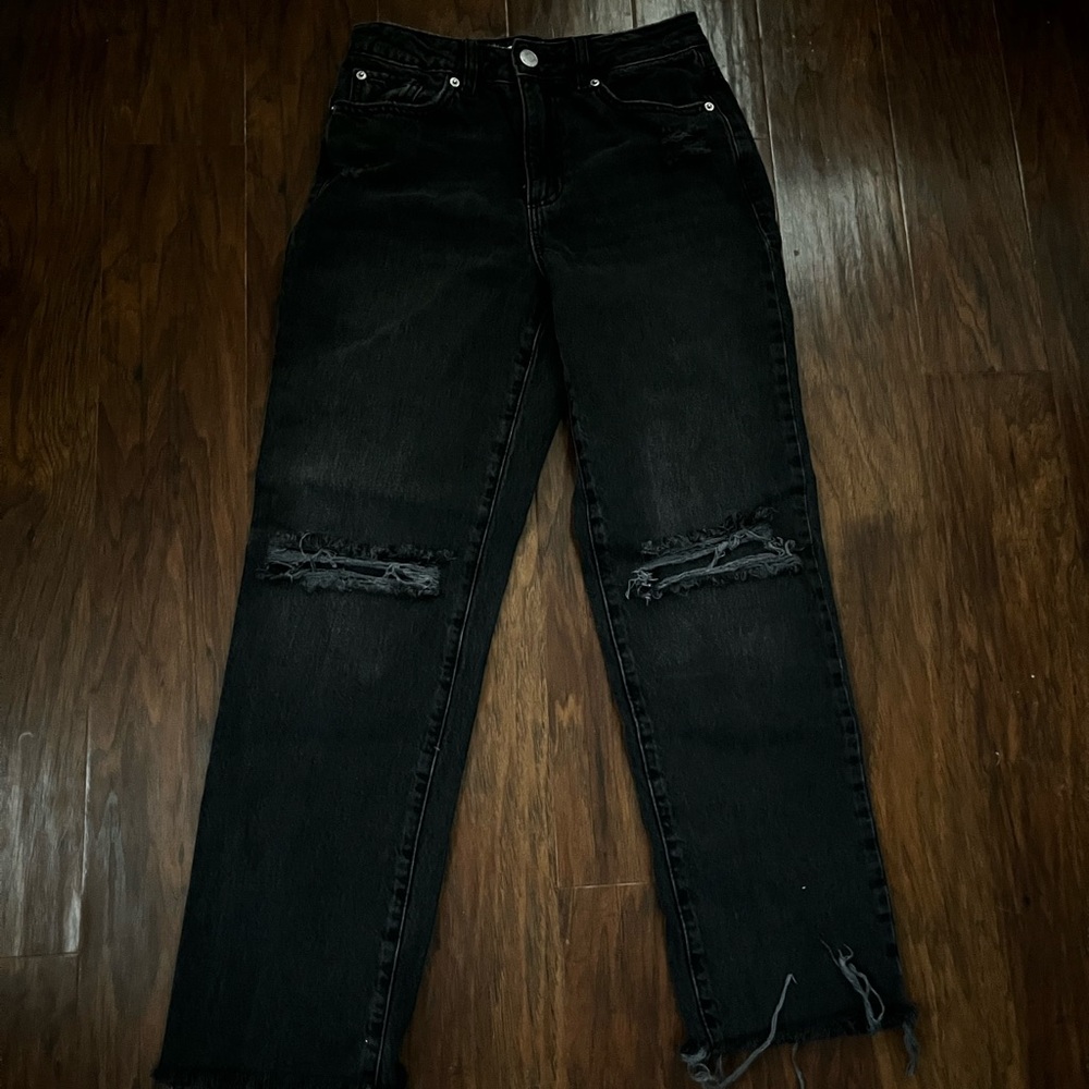 Garage denim black ripped jeans
